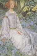 Eleanor Fortescue-Brickdale,RWS In the Spring Time (mk460 oil painting